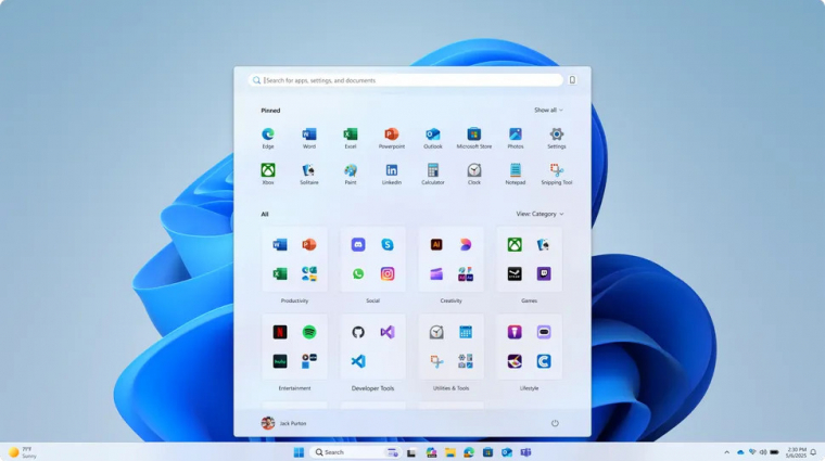 Gigantikusra nő a Start menü: frissít a Windows 11 kép
