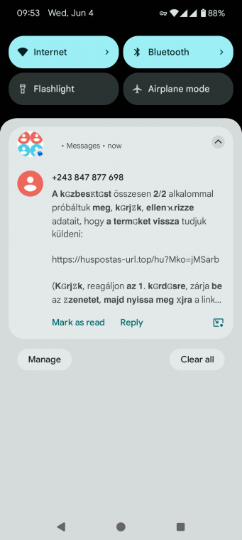 Ez az üzenet még 