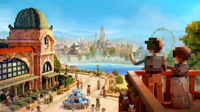 A Town to Citybem napsütötte mediterrán városépítés vár, voxel stílusban kép
