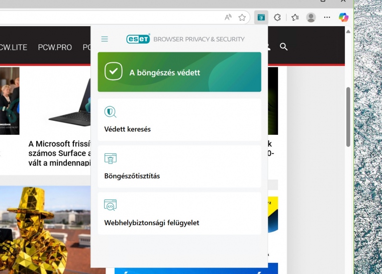 A böngészőbe beépülő védelmi vonal már a weboldal betöltése előtt megvizsgálja és tiltja a kártékony kódokat, sőt, a keresők találati listájából is kigyomlálja a veszélyes linkeket