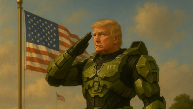 Donald Trump Master Chief páncéljában ünnepli, hogy a konzolháborúkban is békét teremtett kép