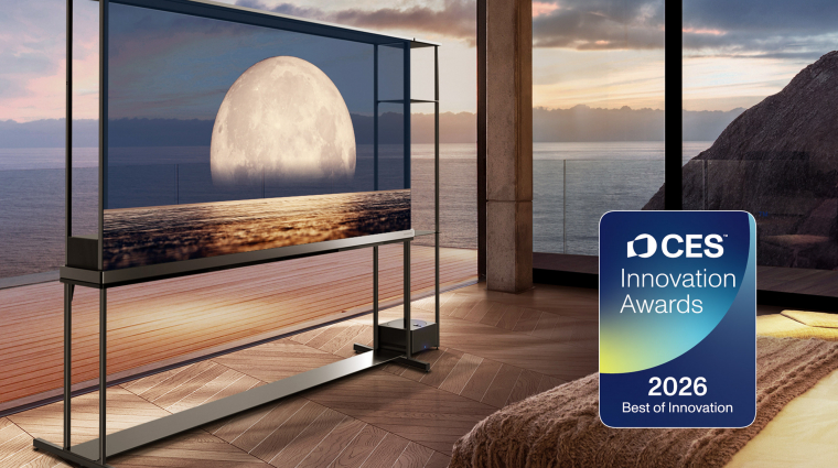 Az LG tarolt a CES 2026 Innovációs Díjátadón, új korszakot nyit az átlátszó OLED tévé kép