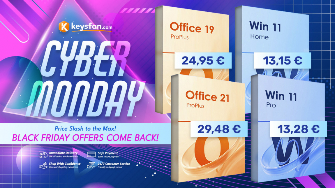 A Cyber Monday alatt fillérekért juthatsz legális Windows és Office kulcsokhoz kép