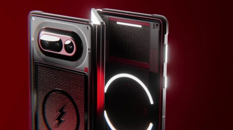 A Nothing 50 millió dolláros telefonkoncepciója egy kevlár trifold, cserélhető kameralencsékkel és két processzorral kép