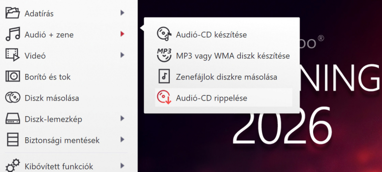 Audio CD-t tudsz rippelni, de a DVD-Video lerippelése érthető okokból kimaradt