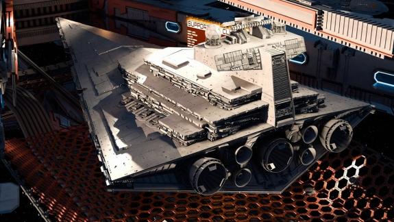 Ez a hihetetlenül részletes Csillagromboló modell több helyet foglal, mint a Call of Duty kép