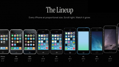Interaktív csúszkán nézheted végig az iPhone történeti fejlődését fókuszban