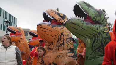 Egy kanadai egyetem megdöntötte az egyik legviccesebb világrekordot: több mint 600-an öltöztek dinoszaurusznak kép