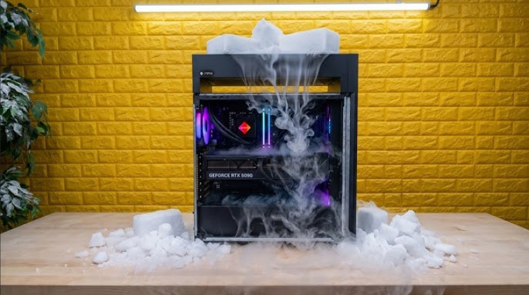 Szárazjéggel hűtöttek egy gamer PC-t, de a csoda elmaradt kép