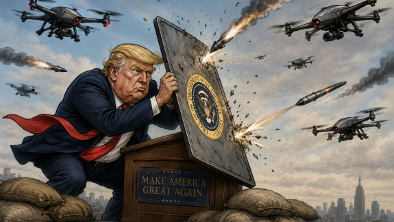 Donald Trump drónbiztos báltermet akar a Fehér Házban, ehhez egymilliárd dollárt kérne az adófizetőktől kép