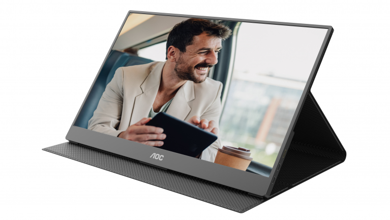 Az AOC olcsó hordozható monitort ad a laptop mellé fókuszban
