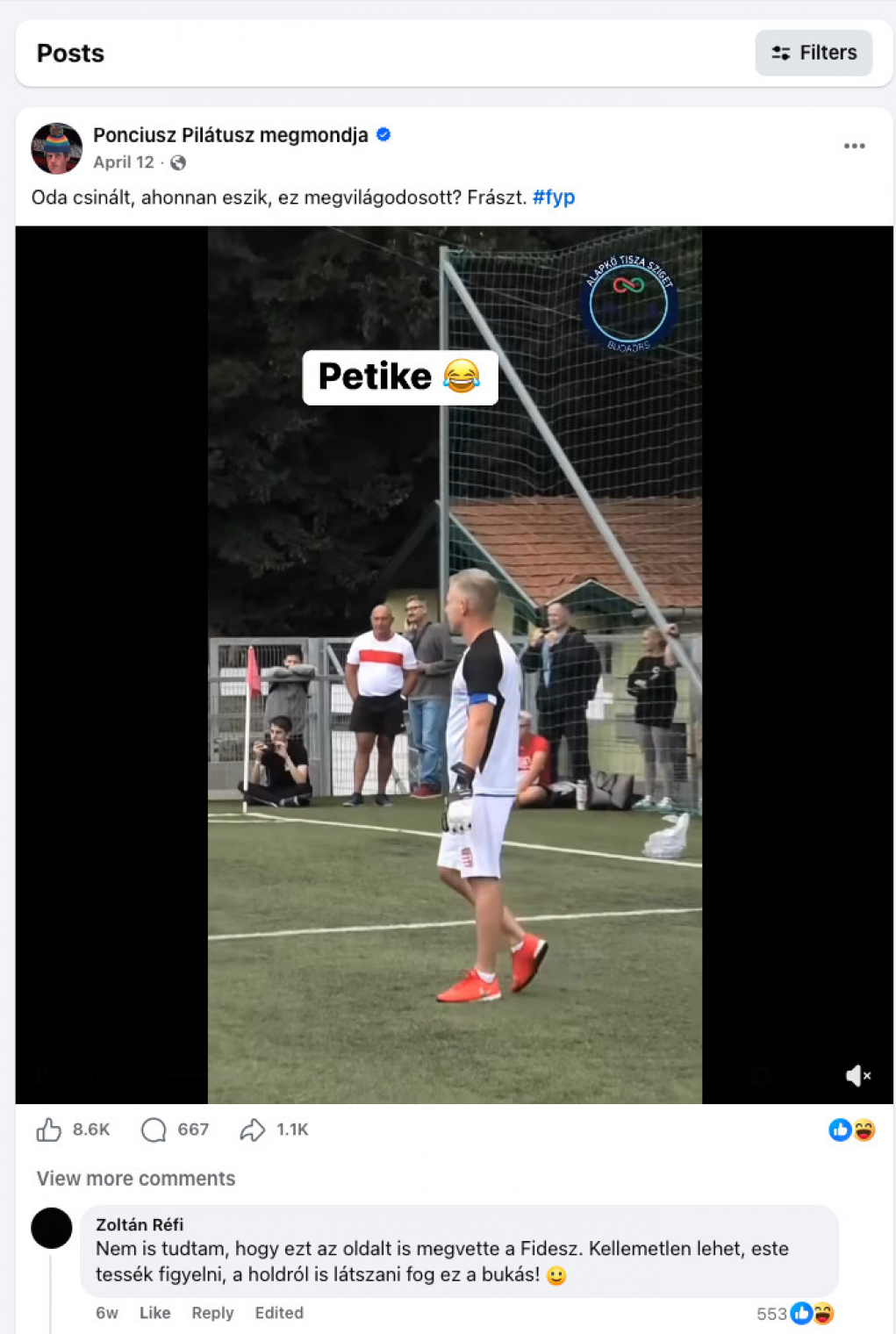 Április 12-én volt az utolsó poszt az oldalon