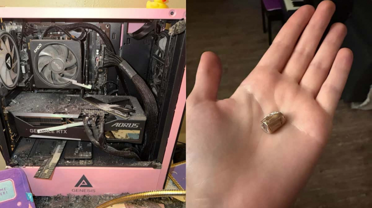 Életet mentett a gamer-PC, felfogott egy eltévedt lövedéket kép