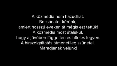 Leállt az M1 adása, a közmédia bocsánatot kér eddigi működéséért kép
