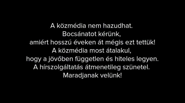 Leállt az M1 adása, a közmédia bocsánatot kér eddigi működéséért bevezetőkép