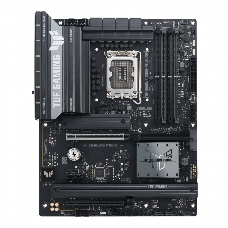 Ideális középkategóriás társ a TUF Gaming B860 WiFi Plus, a Core Ultra 5 250K Plus esetében nincs értelme ennél feljebb lépned. Az alapból megemelt die-to-die frekvenciák az egész platformot begyorsítják, a DDR5-8000-es memóriasebességet pedig könnyedén elviszi, akár 256 GB kapacitásig.