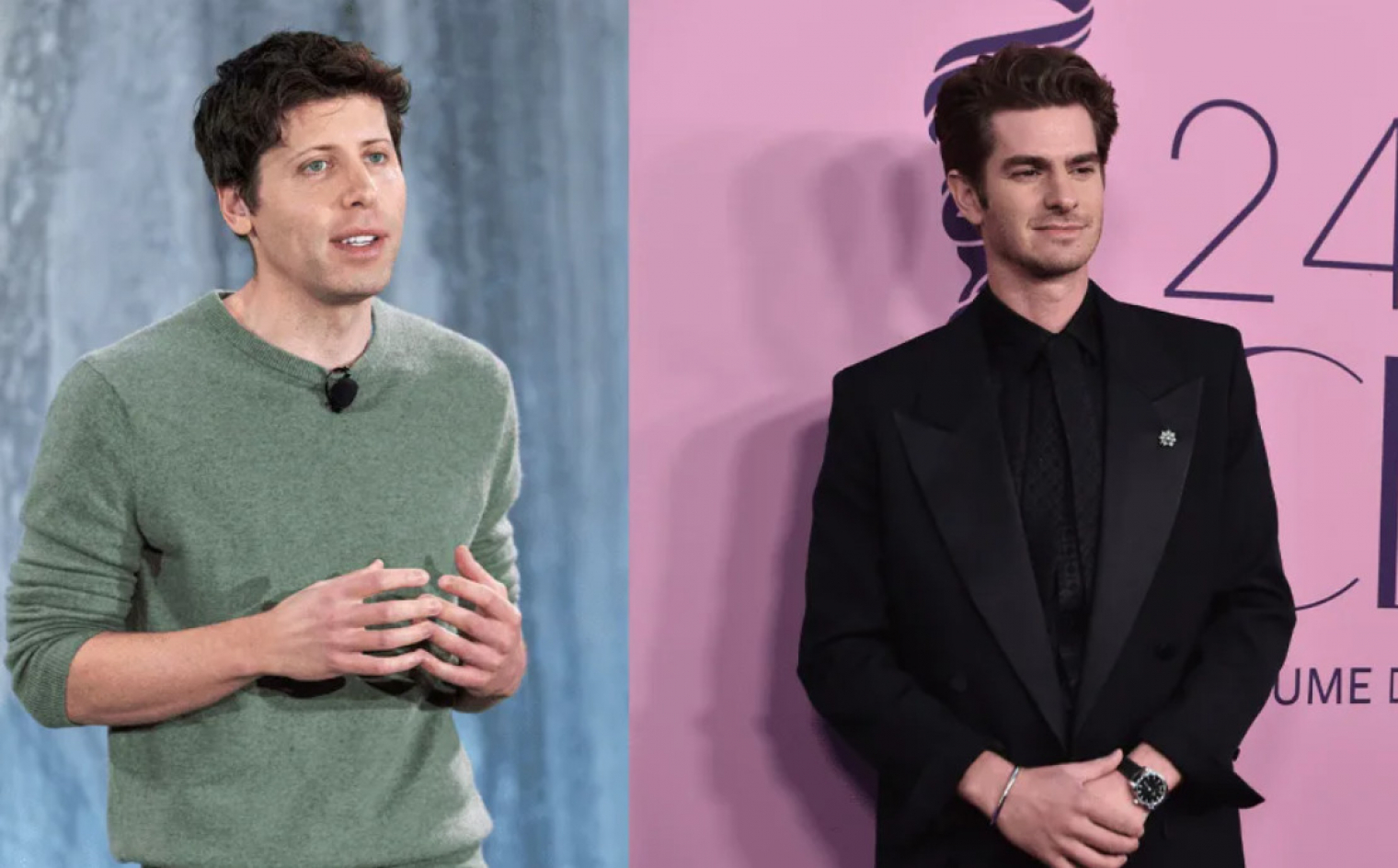 Sam Altman és az őt alakító Andrew Garfield