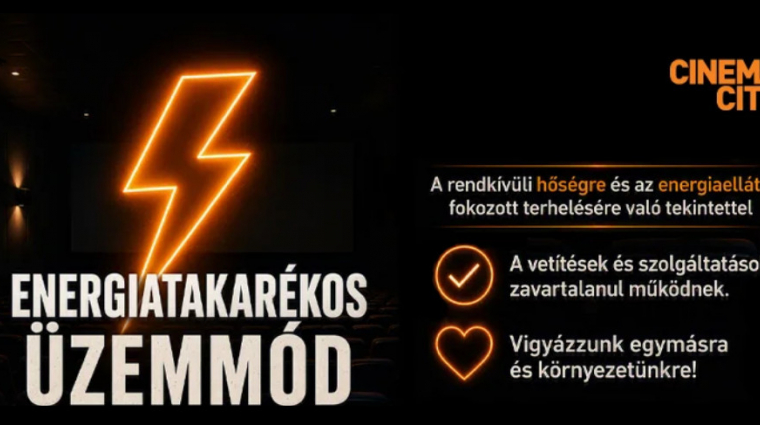 Energiatakarékos üzemmódra vált a Cinema City, melegebbek lehetnek a mozitermek bevezetőkép