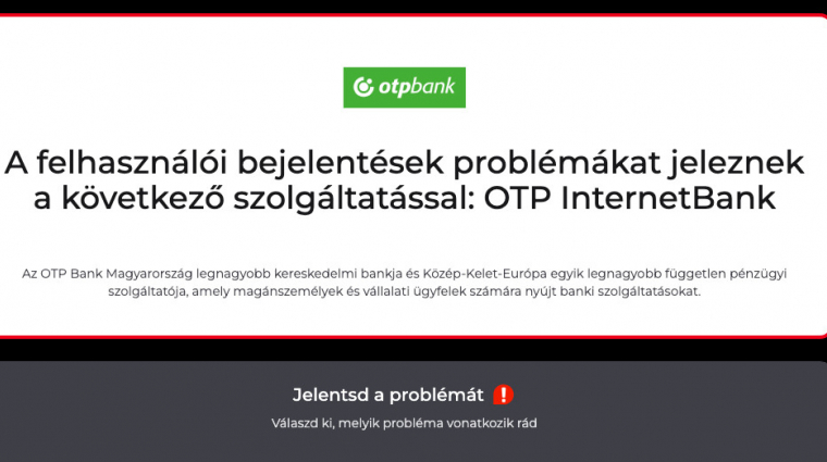 Valami nincs rendben az OTP-nél, a NetBank és a kártyás fizetés is akadozik kép