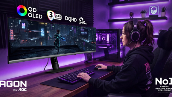 999 euróért jön az AOC két új QD-OLED gamer monitora kép