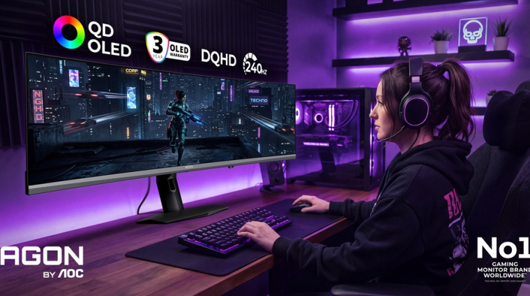 999 euróért jön az AOC két új QD-OLED gamer monitora kép