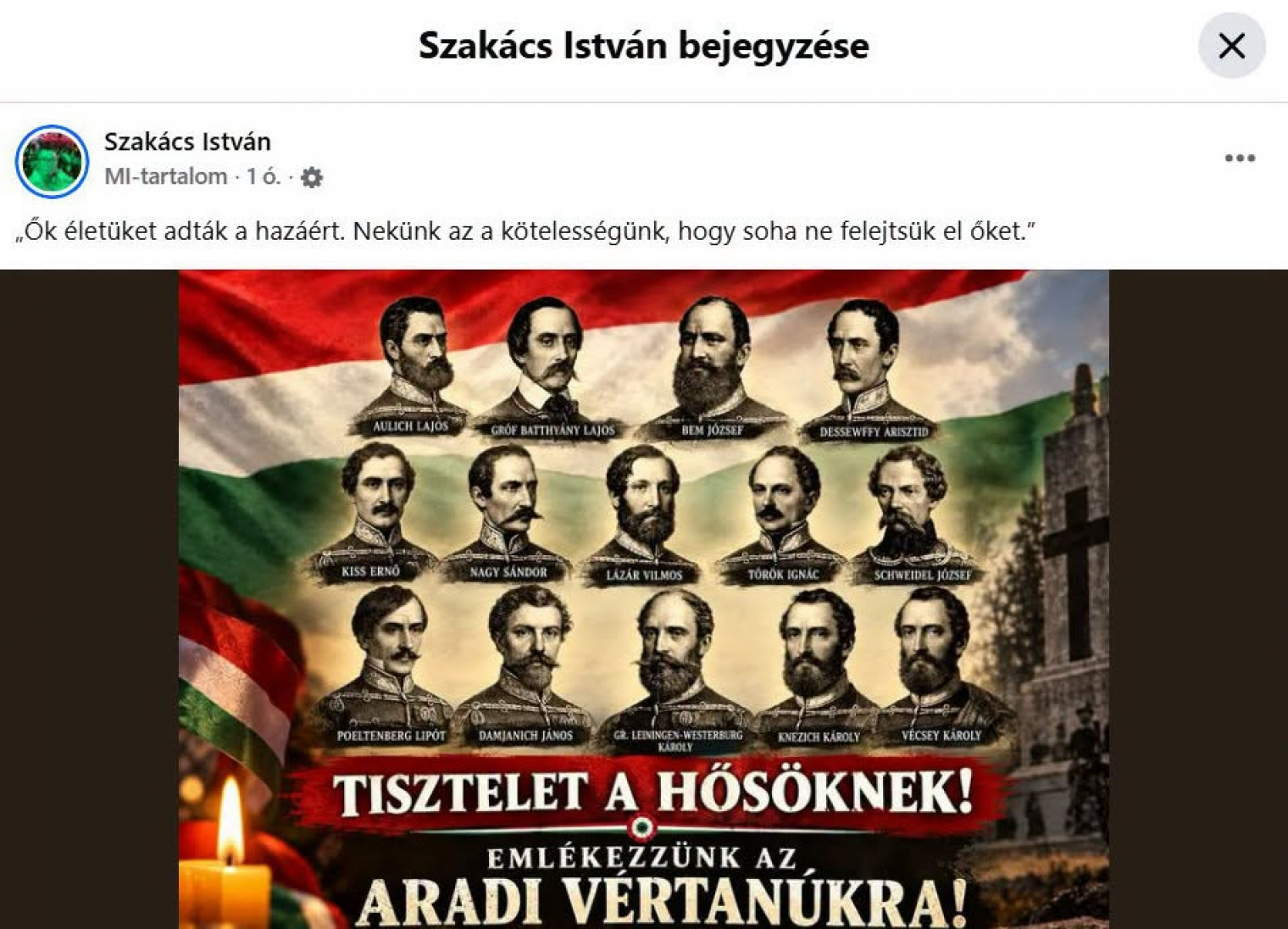 Szakács István azóta törölt képe
