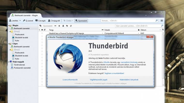 Új főverzió érkezik a Thunderbirdből kép