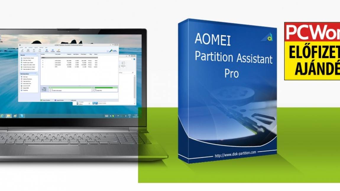 AOMEI Partition Assistant Pro - particionálás felsőfokon kép
