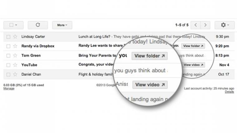 Hasznos apróságokkal bővül a Gmail kép