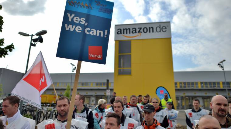 Kicsit sem érdeklik az Amazont a sztrájkoló németek kép