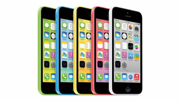 Holnap jöhet az olcsóbb 8 gigás Apple iPhone 5c kép