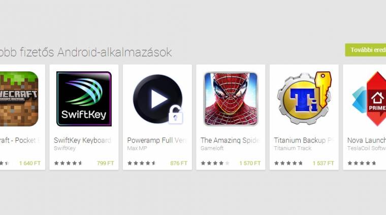 Fizetős magyar alkalmazások a Play Store-ban kép