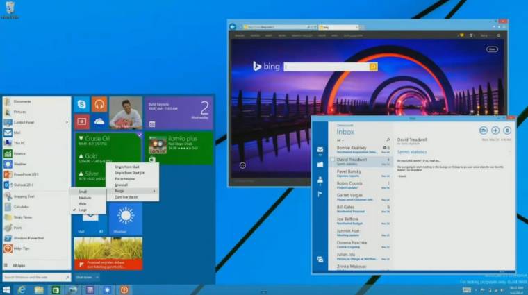 Hivatalos: visszatér a Windowsba a Start menü! kép
