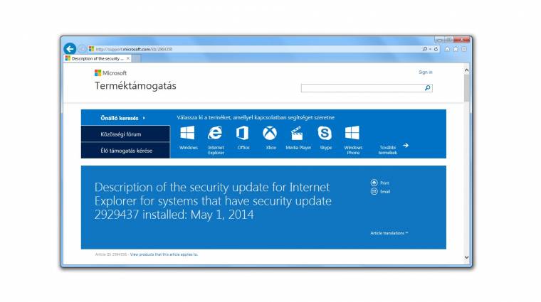 XP-n is kritikus javítás jött az Internet Explorerhez kép