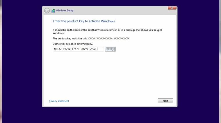 Nem kell licenckulcs a Windows 9-hez kép