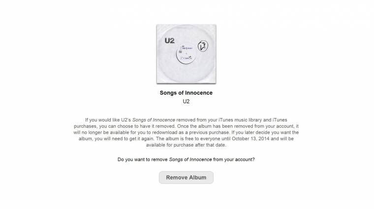 Így lehet törölni a U2 ingyenes albumát kép