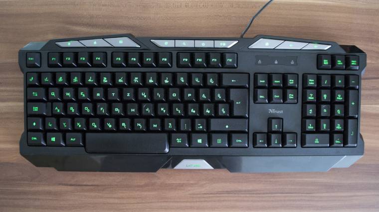 Trust GXT 280 Illuminated Keyboard teszt: fény az éjszakában kép