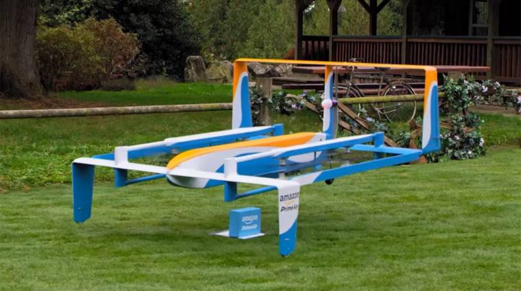 Így szállíthat az Amazon drónja a lábtörlődig kép