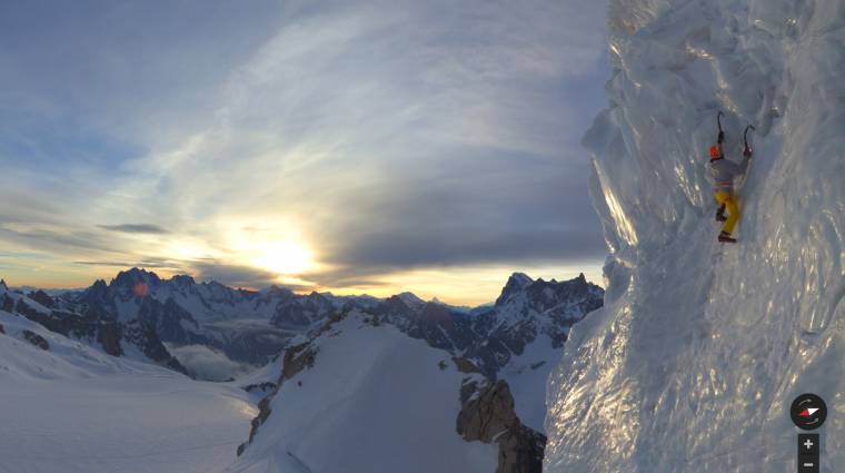 A Google-nek hála megnézheted a Mont Blanc tetejét kép