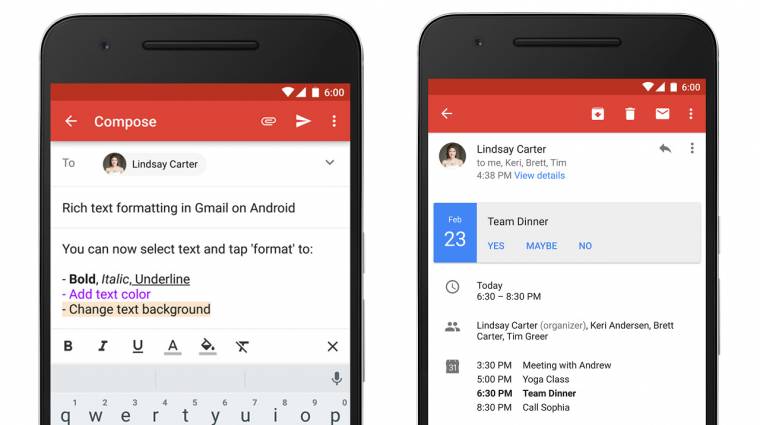 Újabb hasznos újítások az androidos Gmailben kép