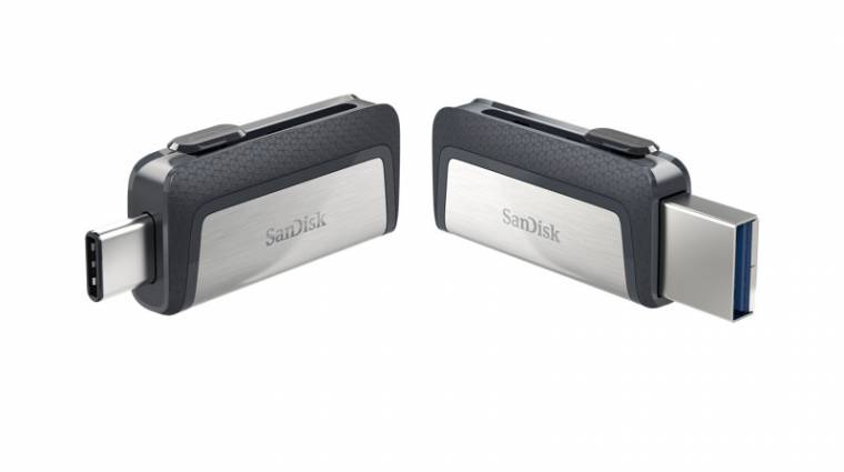 Sandisk pendrive USB-A és USB-C csatlakozókkal kép