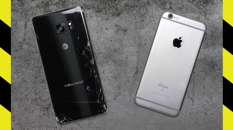 Így törik a Galaxy Note 7 és az iPhone 6S kép