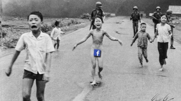 Pulitzer-díjas háborús fotót tiltott le a Facebook kép