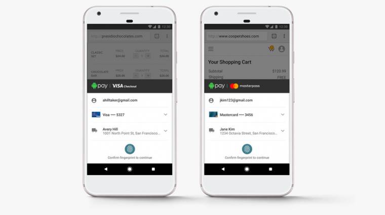 Jön a VISA Checkout és MasterPass az Android Pay-be kép