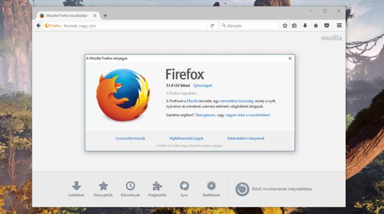 Elkészült a Mozilla Firefox 51 kép
