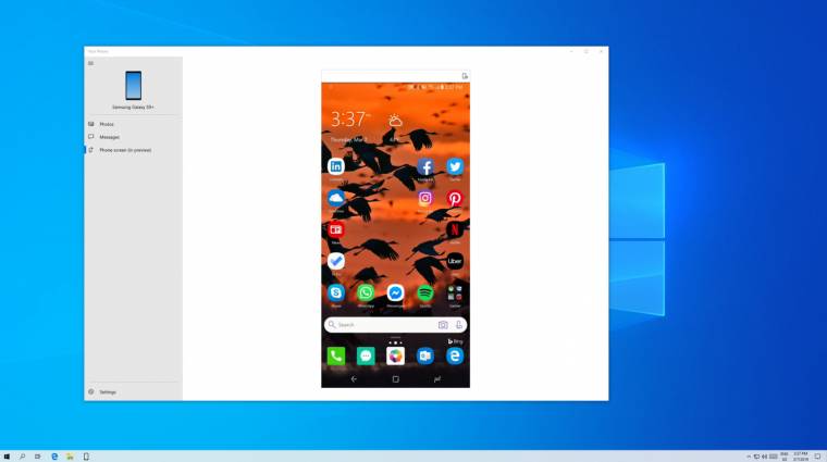 Windows 10-re tükrözi az androidos mobilod a Microsoft kép