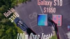 Drónról, 100 méter magasból hajították le a kerámia házas Galaxy S10+ okostelefont kép
